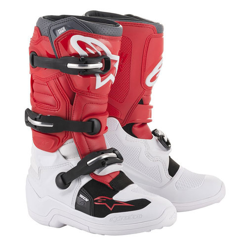 Alpinestars Tech 7S Motorcross Stiefel Wit Rood 35 36 alpinestars kopen in de aanbieding