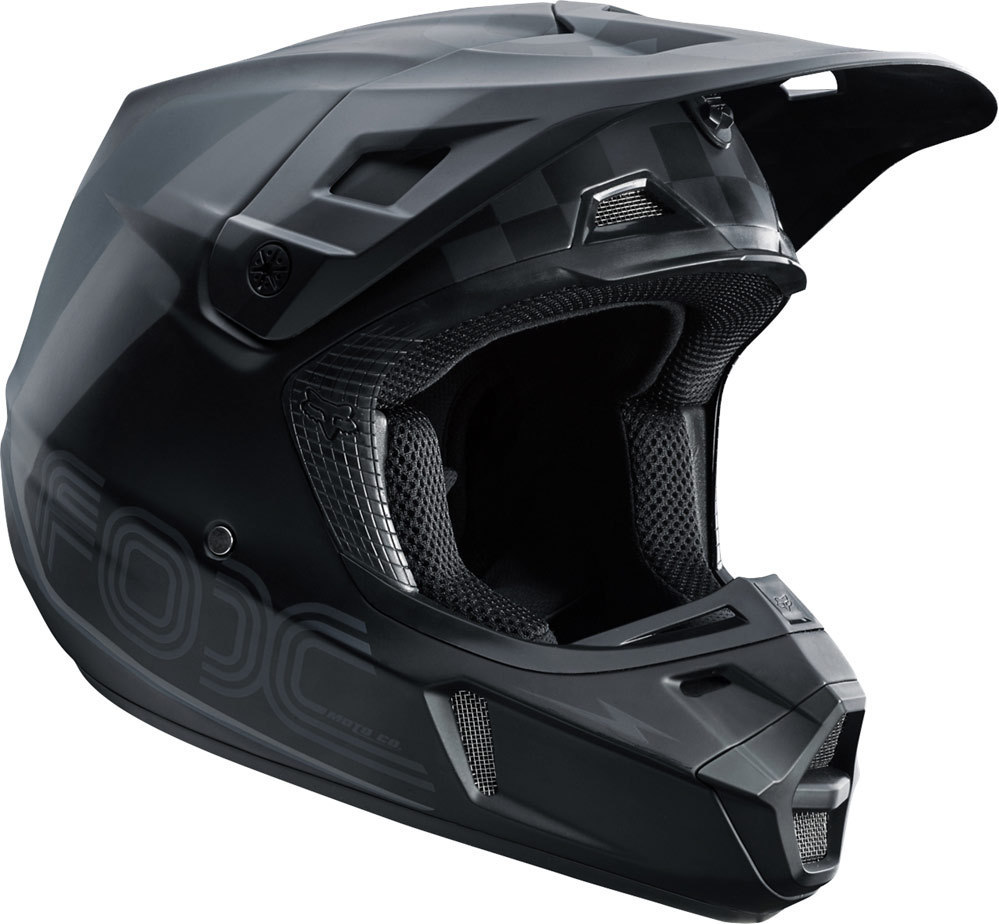 Fox V2 Rohr Casque de motocross Noir Gris 2XL