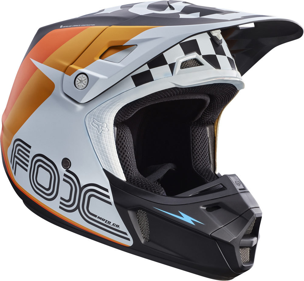 Fox V2 Rohr Casque de motocross Blanc XL