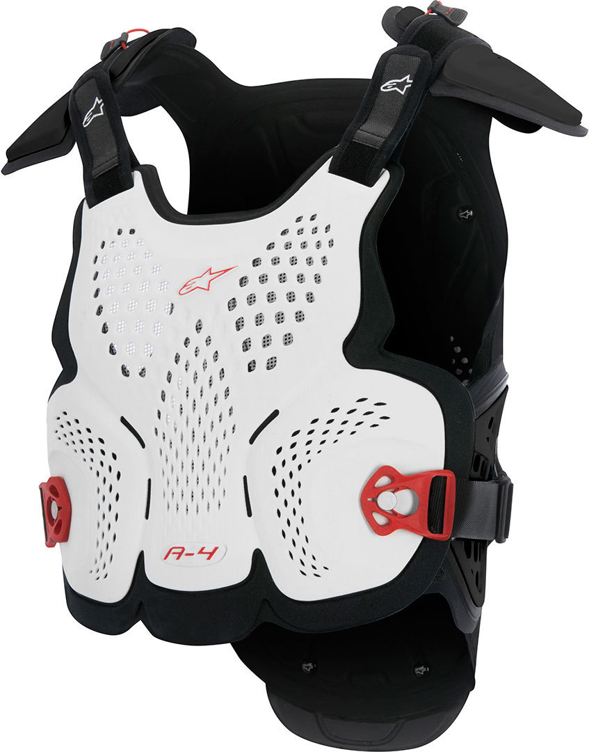 Image of Alpinestars A-4 Plastron Noir Blanc M L