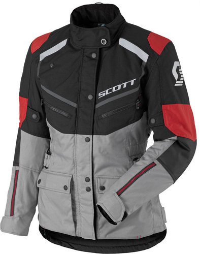 Scott Turn Adv Dp Dames Motorfiets Textiel Jas Zwart Rood 44 scott kopen in de aanbieding