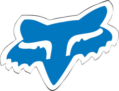 Fox Head 175 Zoll Sticker Blauw Een Maat fox kopen in de aanbieding