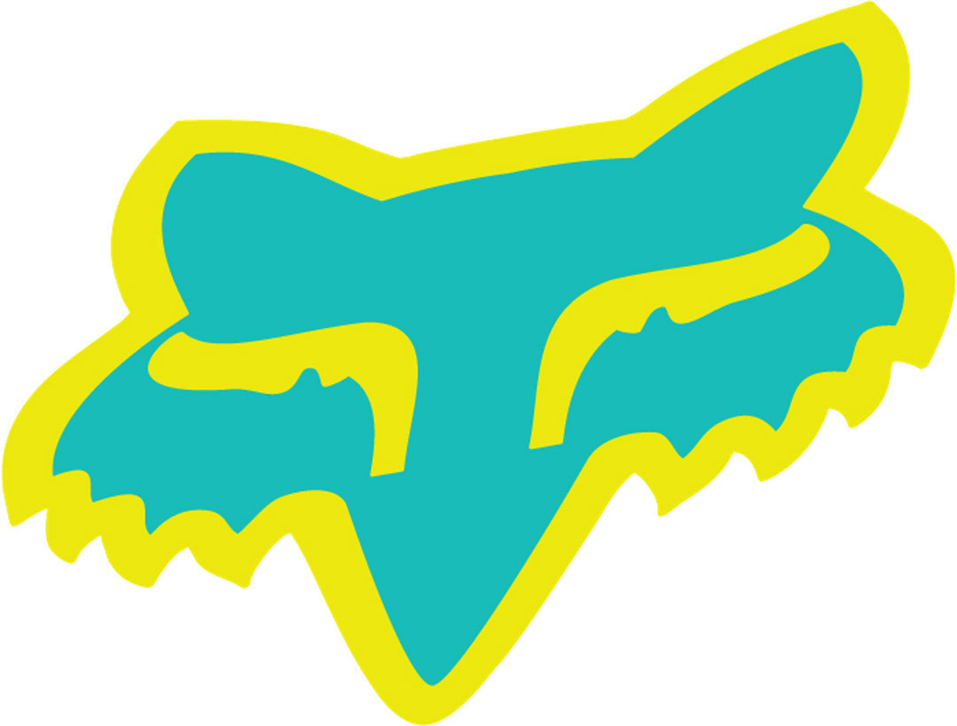 Fox Head 4 Zoll Autocollant Vert unique taille