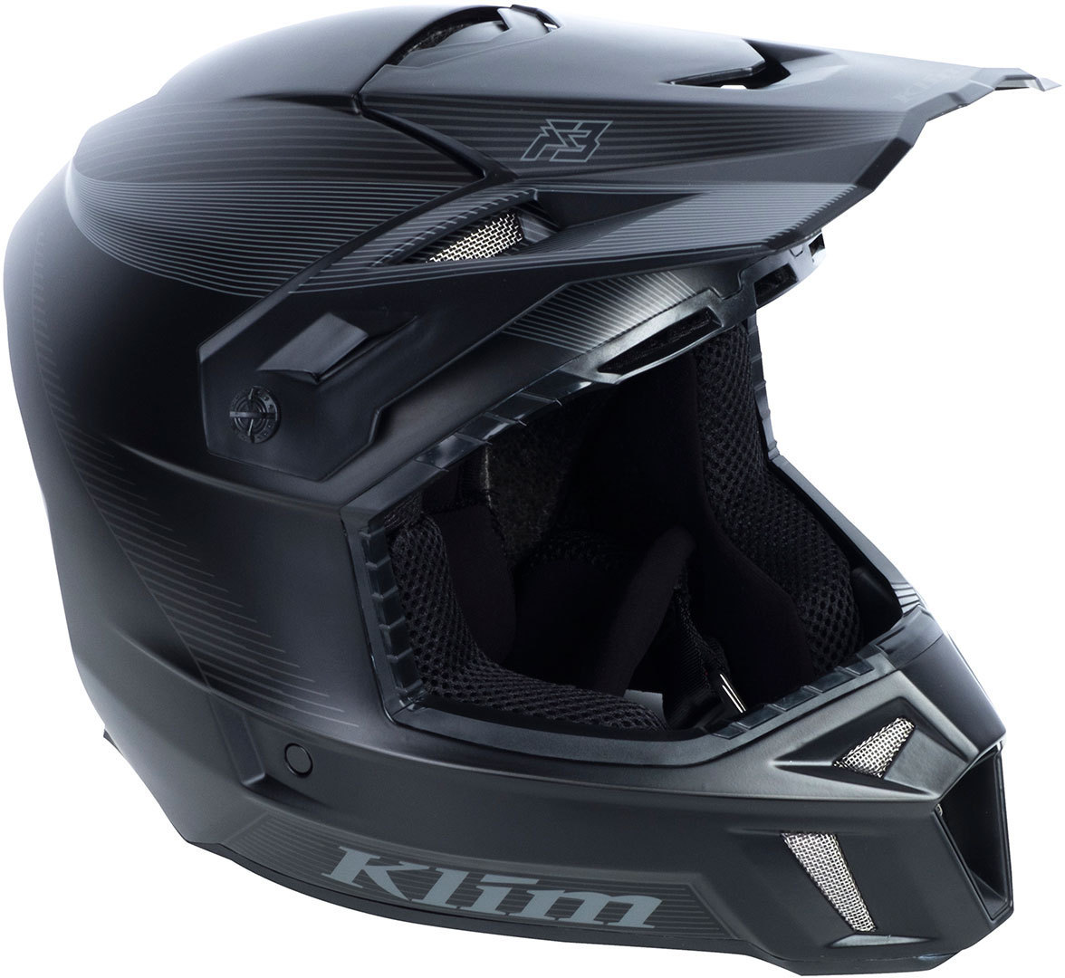 Klim F3 Cross Black Stealth Casque Noir S