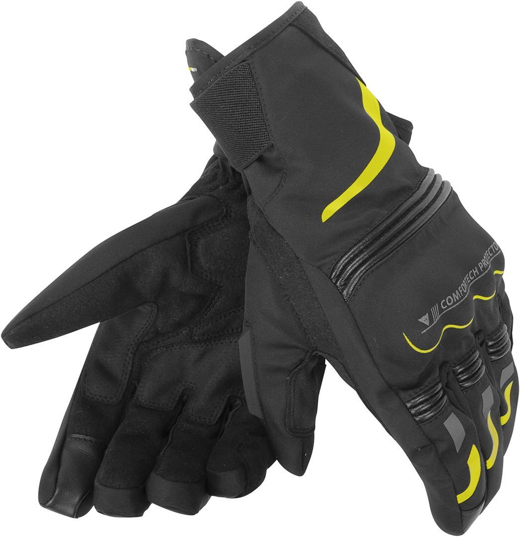 Dainese Tempest D-Dry gants de moto Unisex courts Noir Jaune 2XL
