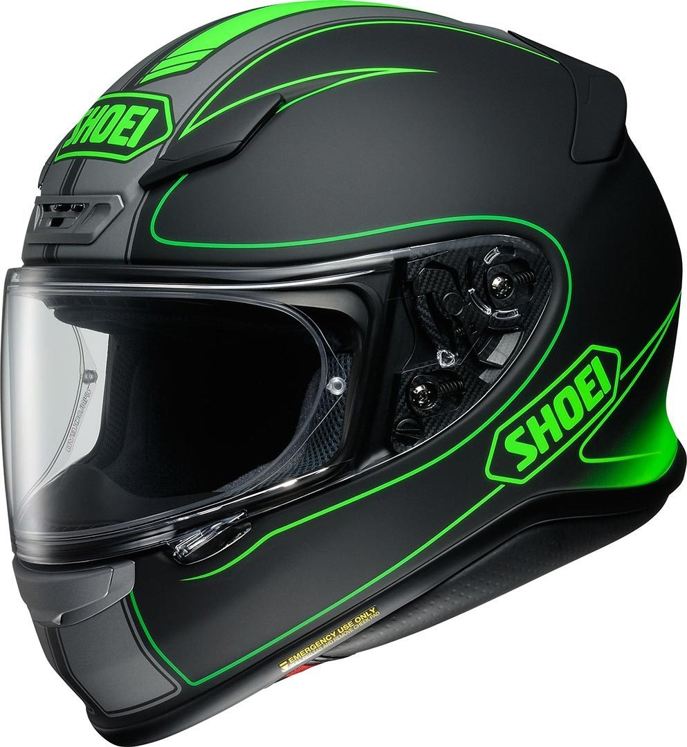 Shoei NXR Flagger Casque de moto Noir Vert XS