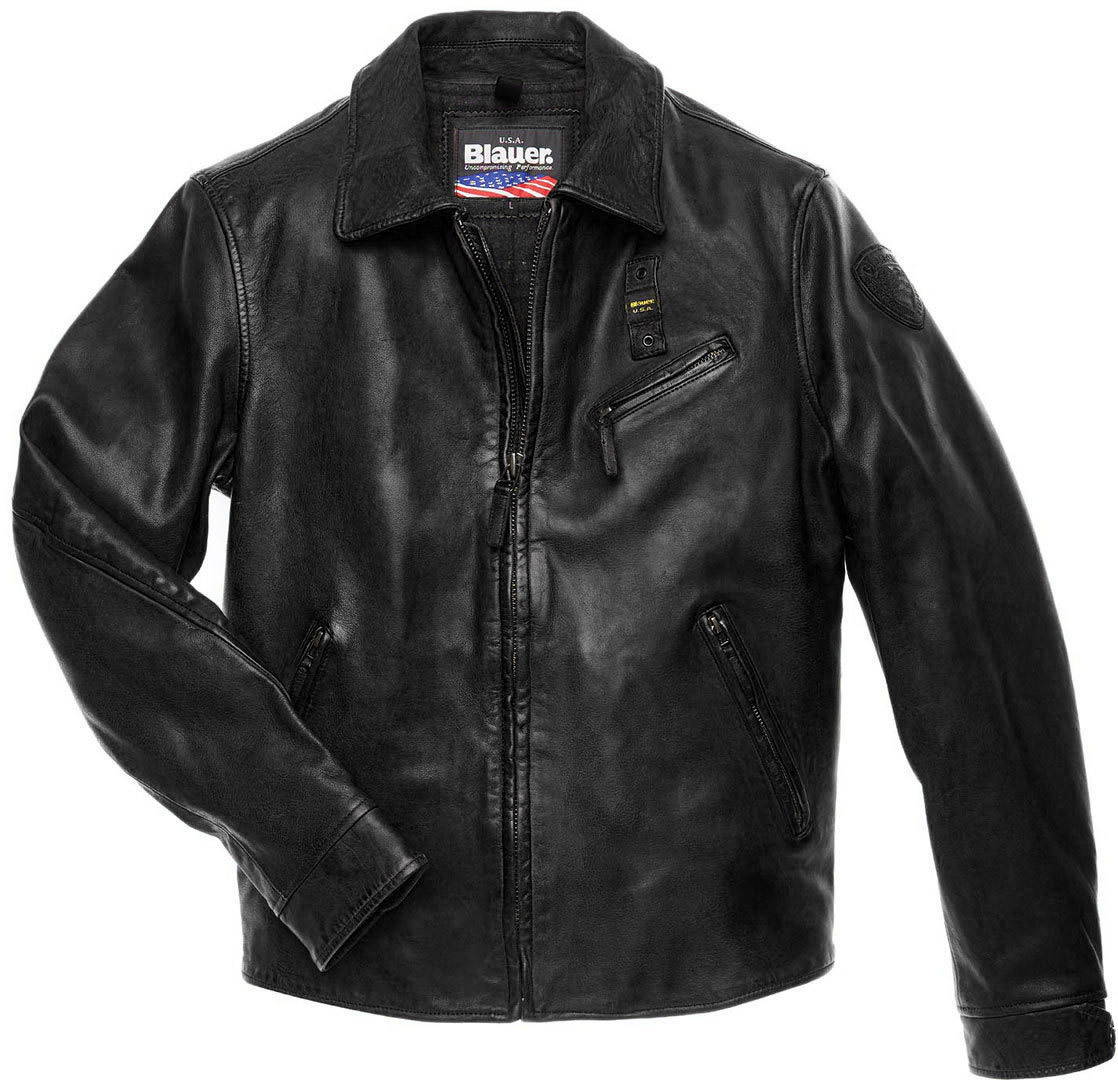 Blauer USA Rude Veste en cuir Noir S