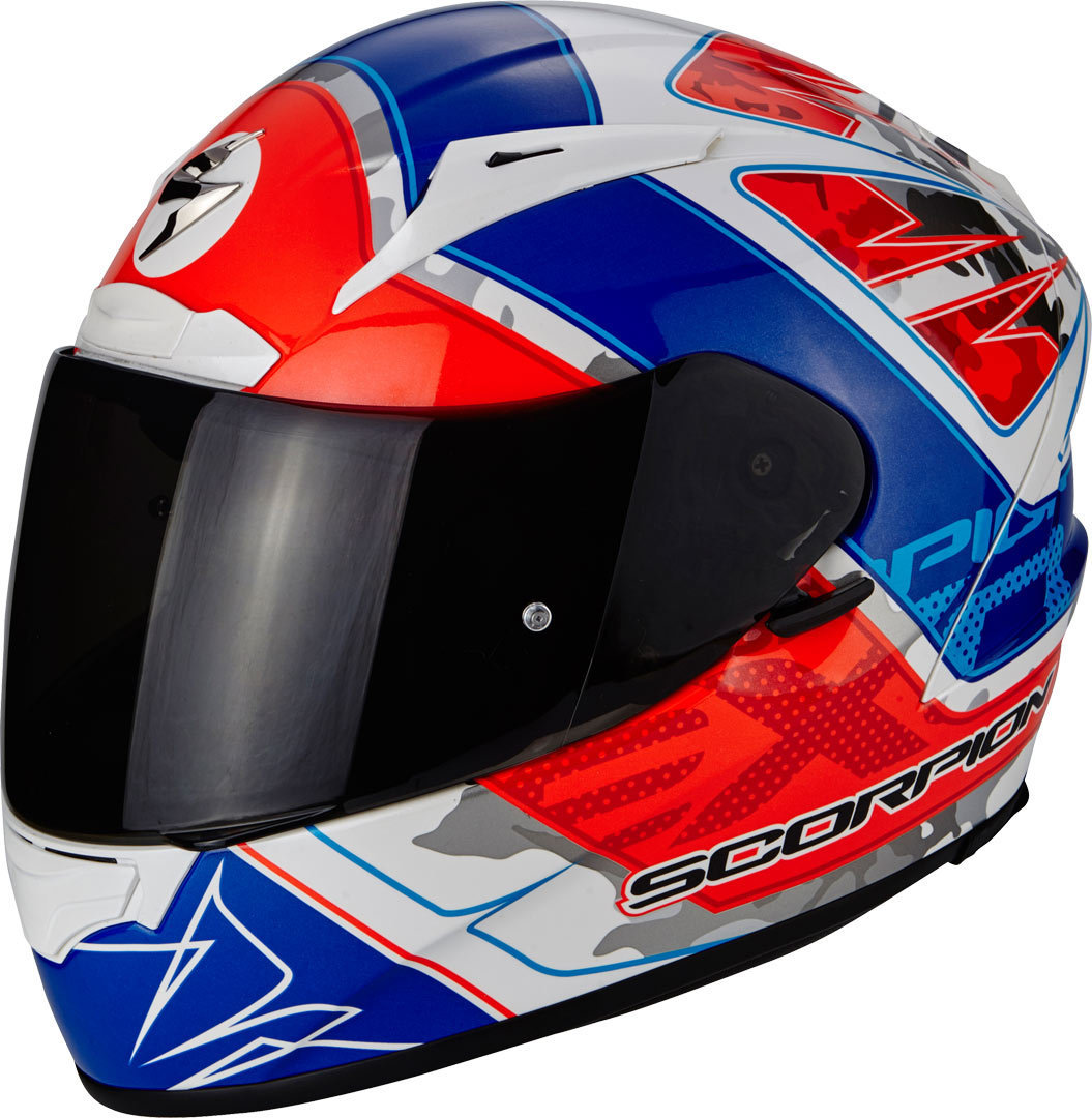 Scorpion Exo-2000 Evo Air Brutus Casque Blanc Rouge Bleu S