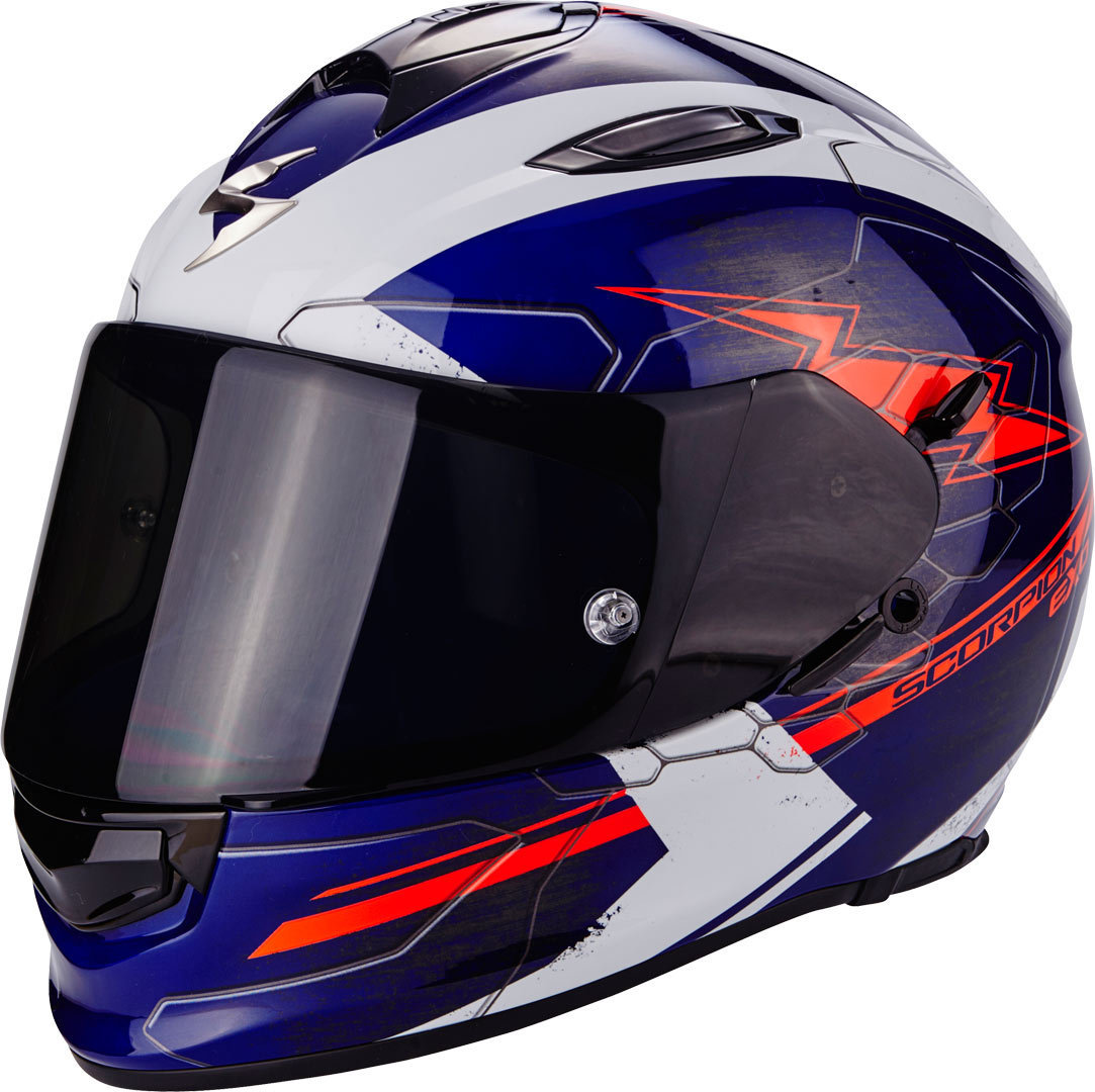 Scorpion Exo 510 Air Cross Casque Blanc Rouge Bleu S