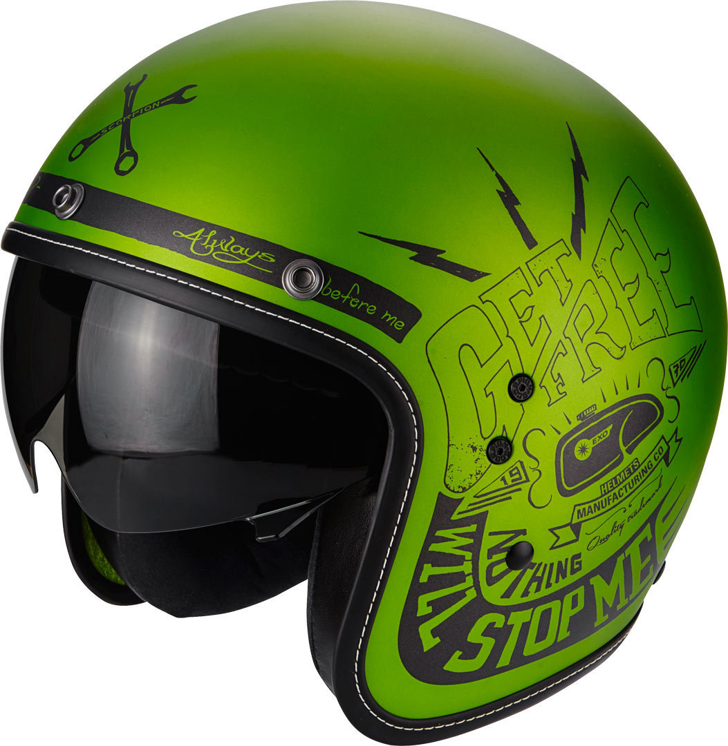 Scorpion Belfast Fender Casque jet Noir Vert XS 54 55