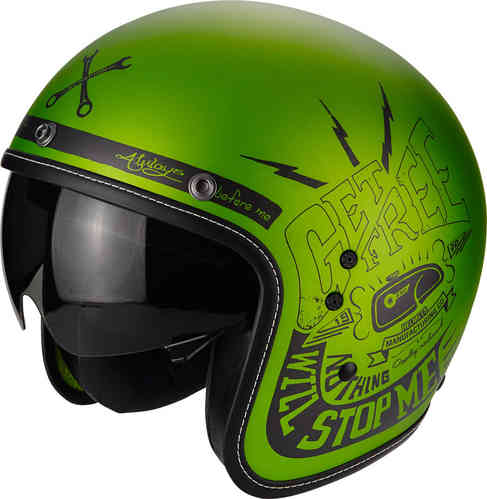 Scorpion Belfast Fender Jet Helm Zwart Groen Xl scorpion kopen in de aanbieding Scorpion Belfast Fender Jet Helm Zwart Groen Xl scorpion kopen in de aanbieding