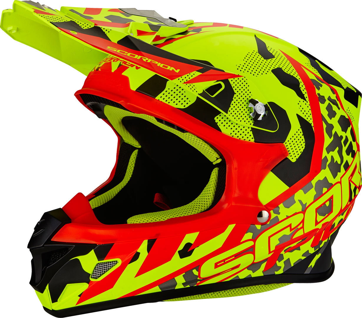 Scorpion VX-21 Air Furio Casque de Cross Rouge Jaune XS