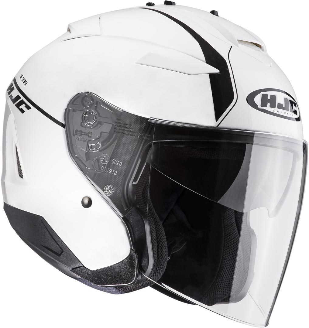 HJC IS-33 II Niro Casque jet Noir Blanc XS