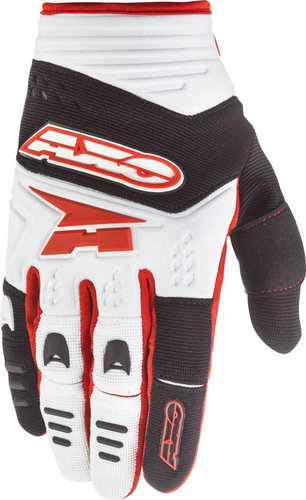 Axo Padlock Motorcross Handschoenen Zwart Wit Rood 2Xl axo kopen in de aanbieding
