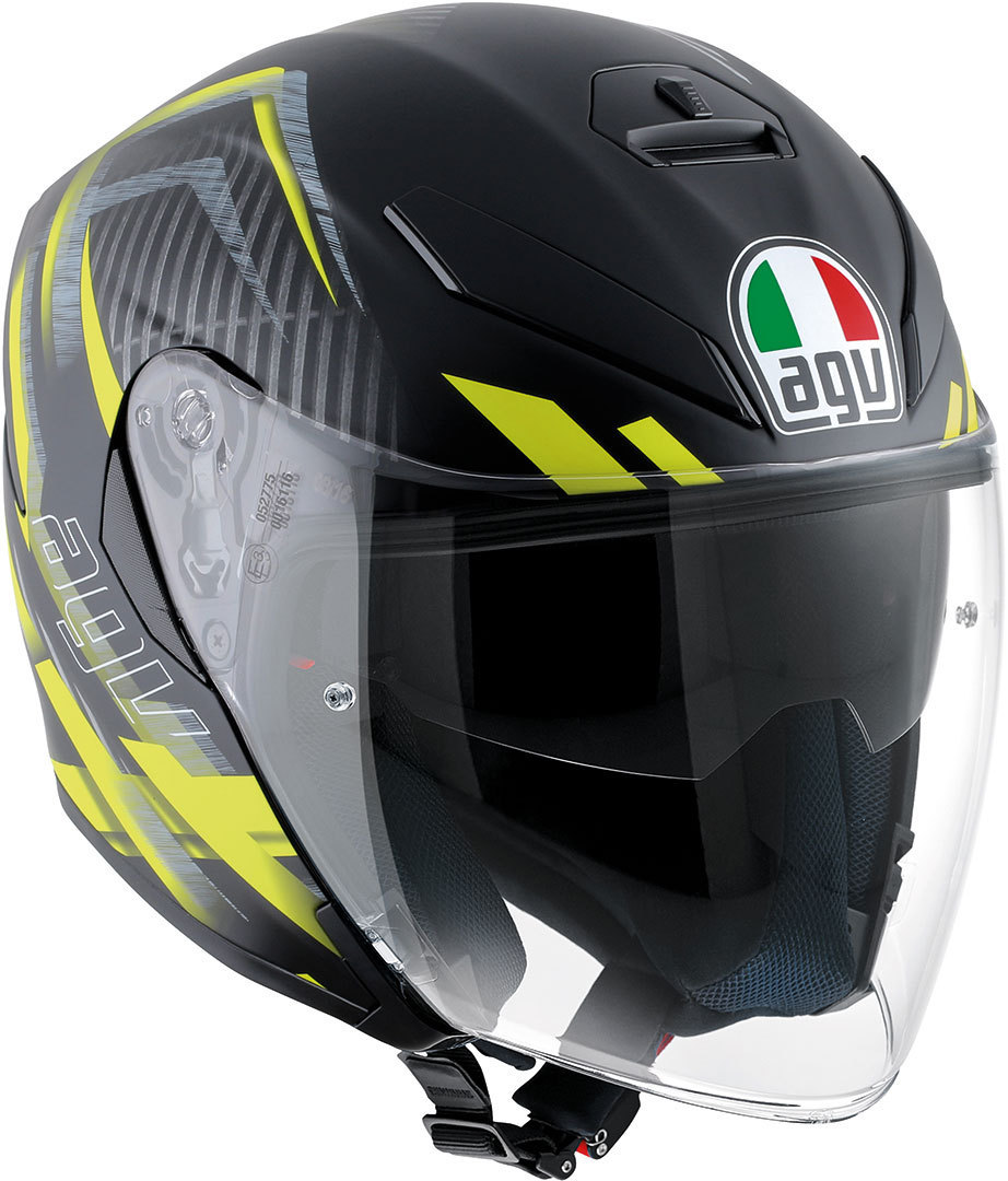 AGV K-5 Jet Urban Hunter Casque Jet Noir Jaune XS