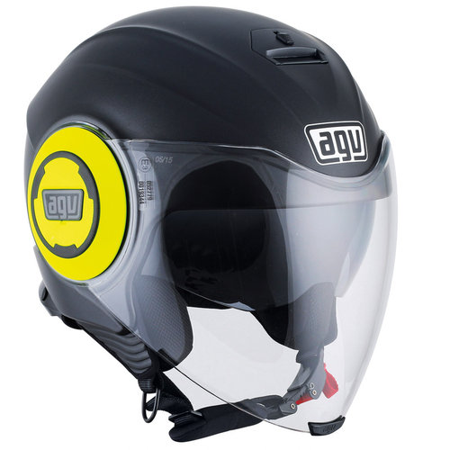 Agv City Fluid Jet Helm Zwart Geel Xs agv kopen in de aanbieding