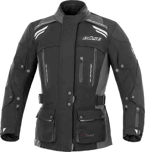 Buse Highland Dames Motorfiets Textiel Jas Zwart Grijs 46 buse kopen in de aanbieding Buse Highland Dames Motorfiets Textiel Jas Zwart Grijs 46 buse kopen in de aanbieding