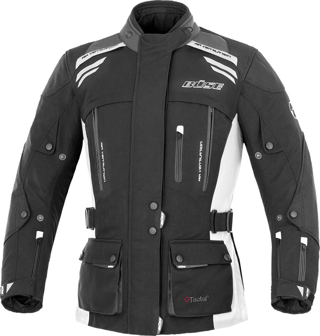 Büse Highland Veste de dames moto Textile Noir Gris 36