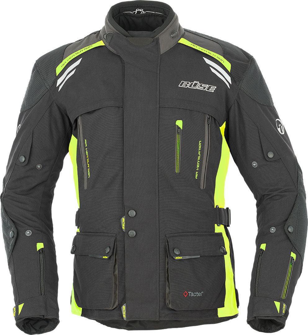 Büse Highland Veste Textile moto Noir Jaune 29