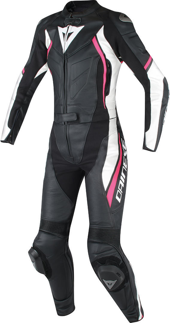 Dainese Avro D2 Costume en cuir de moto de deux dames de pièce Noir Rose 42