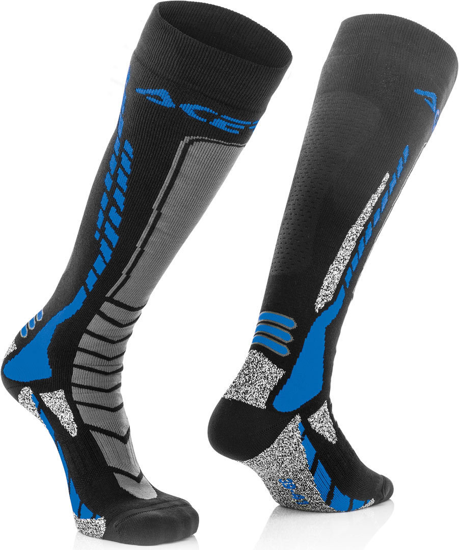 Acerbis MX Pro Chaussettes Noir Bleu S M