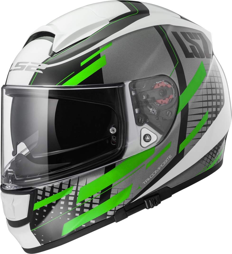 LS2 Vector FF397 Titan Casque Blanc Vert 2XL