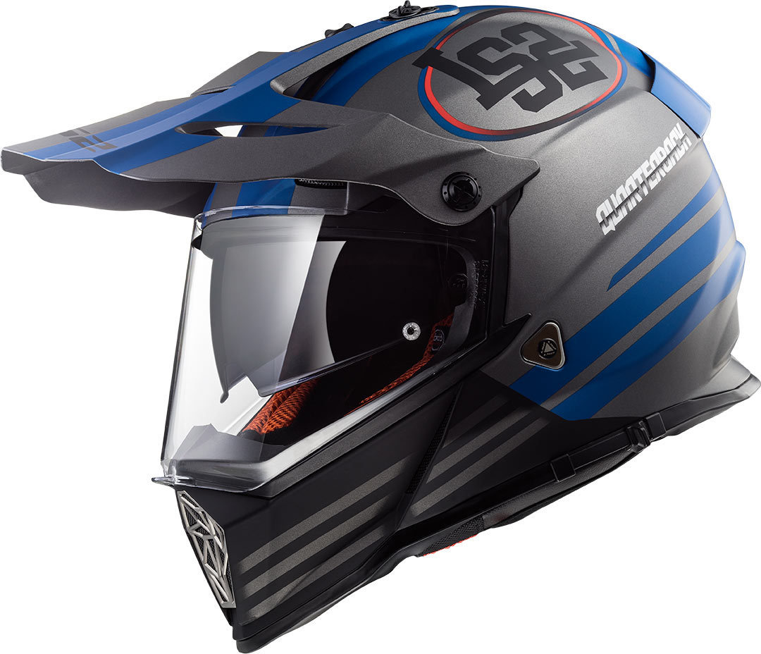 LS2 Pioneer MX436 Quarterback Helmet Casque Argent 2XS