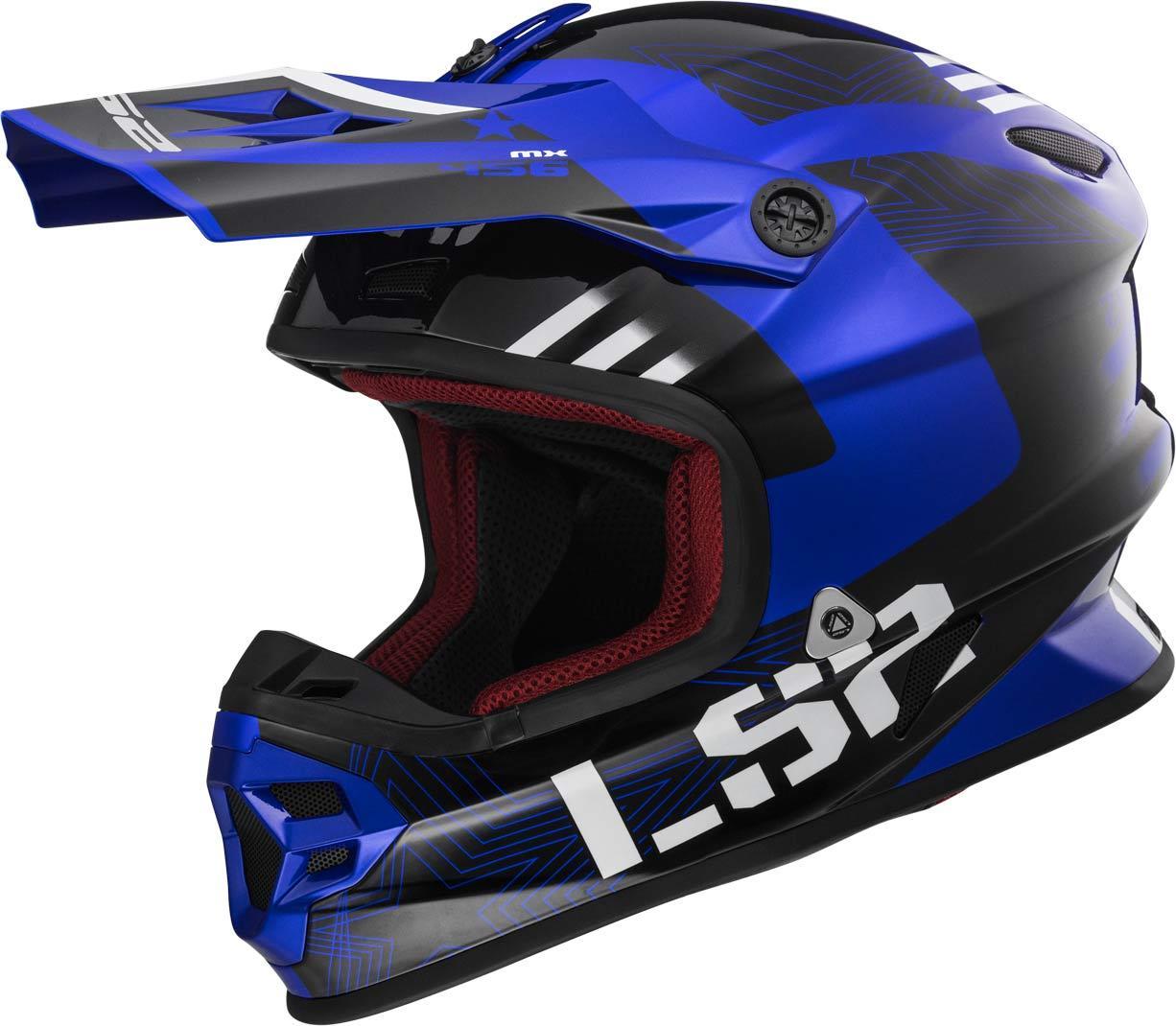 LS2 MX456 Light Evo Rallie Casque de motocross Bleu XL