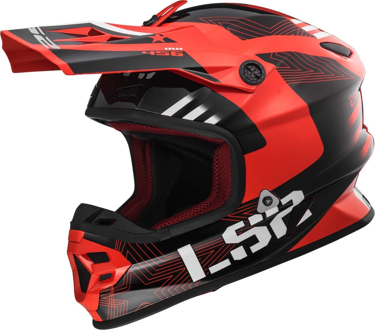 LS2 MX456 Light Evo Rallie Casque de motocross Rouge XL