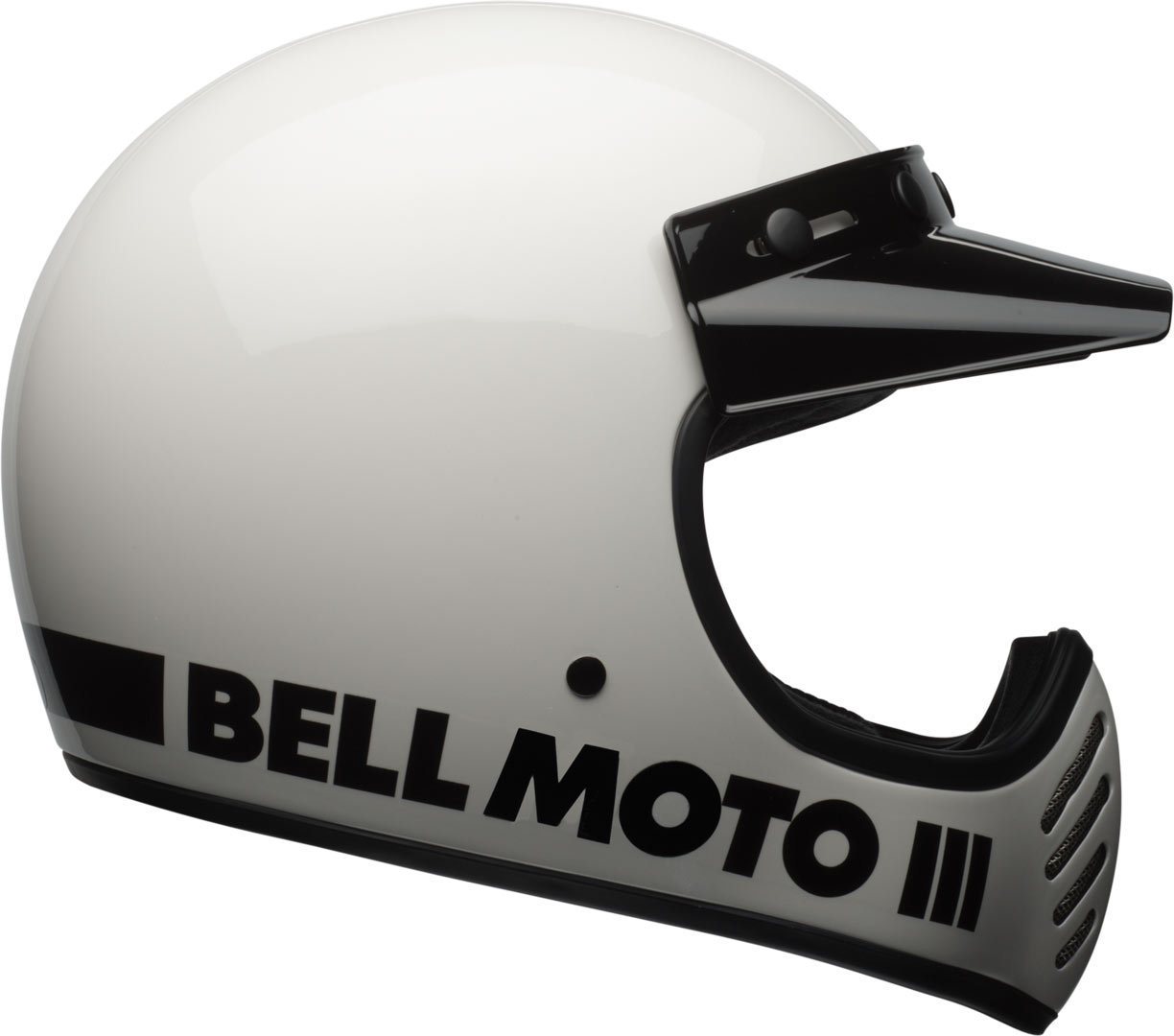 Bell Moto-3 Classic Casque de motocross Blanc XS