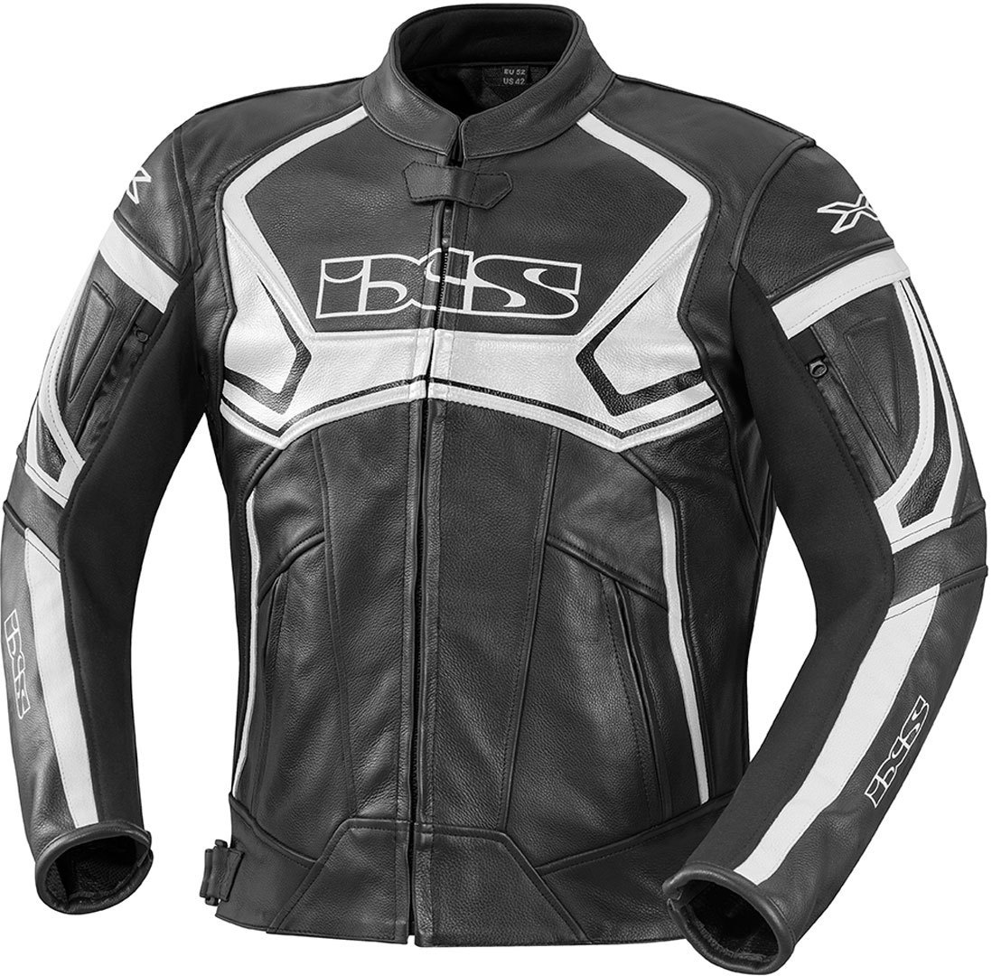 IXS Hype Veste en cuir Noir Blanc 50