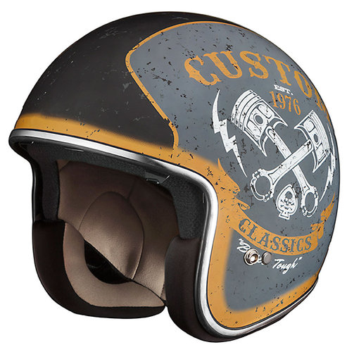 Ixs Hx 77 Custom Jet Helm Zwart Zilver Xs ixs kopen in de aanbieding