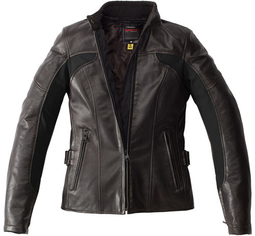 Spidi Mystic Dames Motorfiets Lederen Jas Bruin 50 spidi kopen in de aanbieding