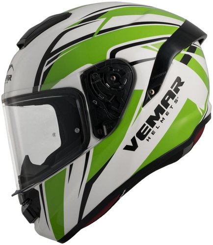 Vemar Hurricane Spark Helm Wit Groen vemar kopen in de aanbieding