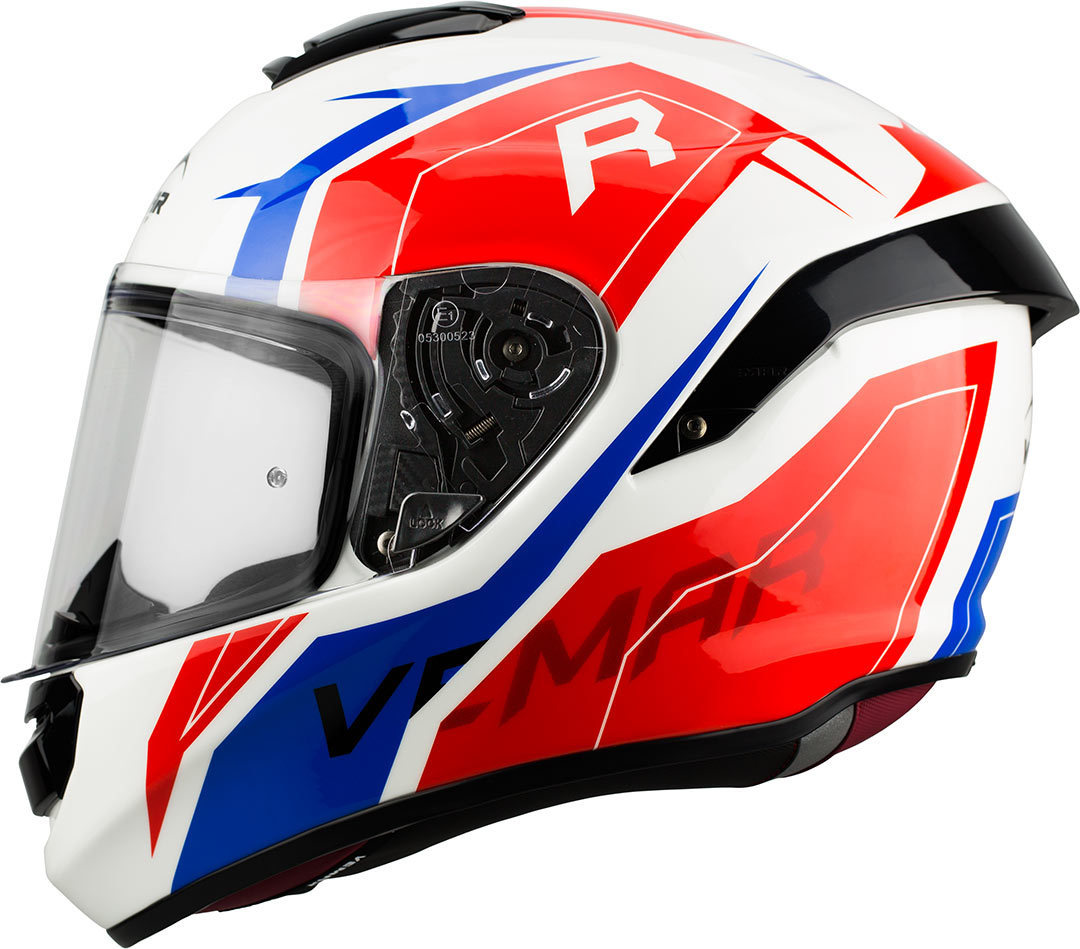 Image of Vemar Hurricane Revenge Casque Blanc Rouge Bleu 2XL