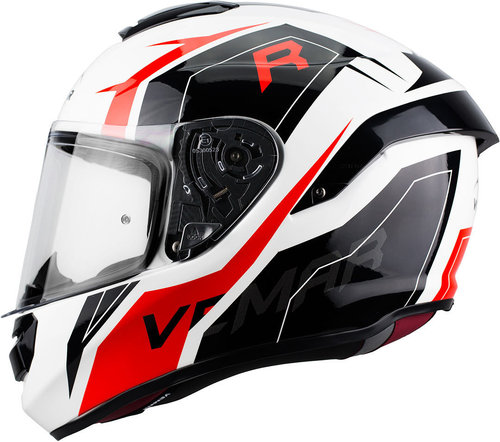 Vemar Hurricane Revenge Helm Zwart Wit Rood vemar kopen in de aanbieding