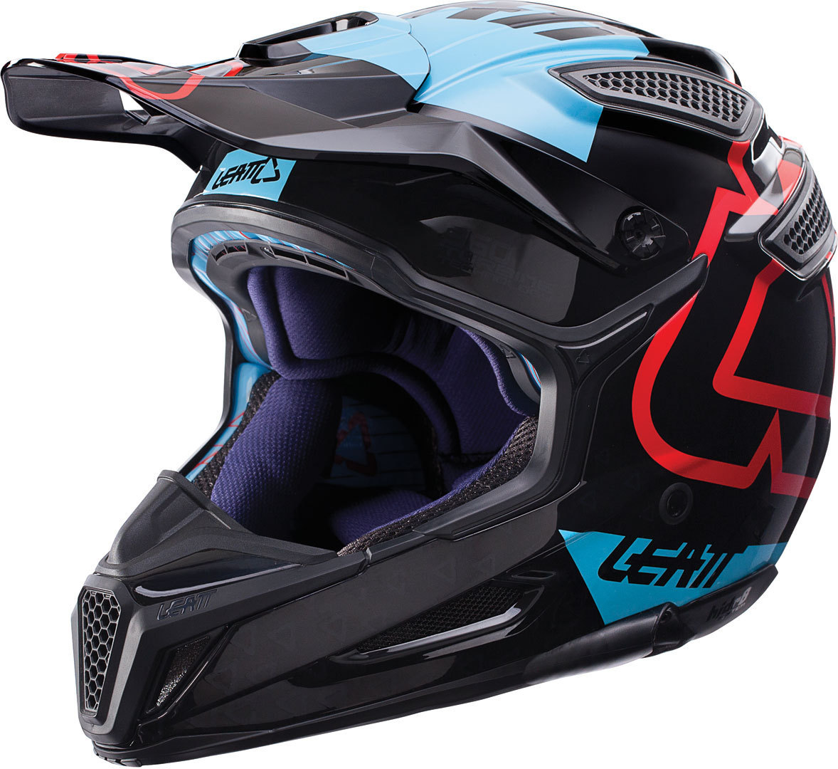 Leatt GPX 5.5 Composite V15 Casque de motocross Noir Bleu L
