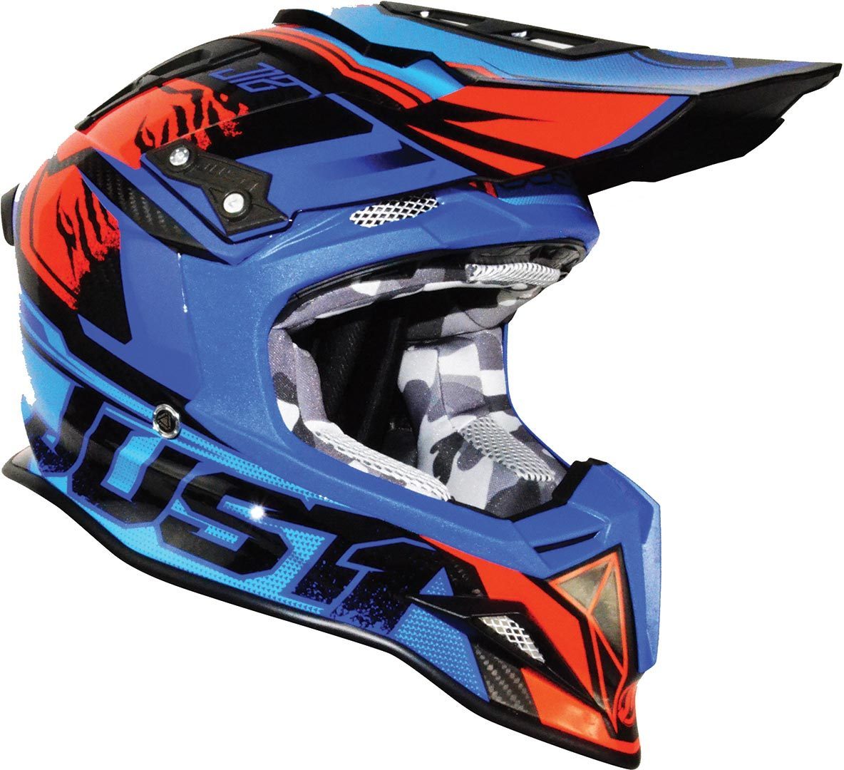Image of Just1 J12 Dominator Casque de motocross Rouge Bleu XL