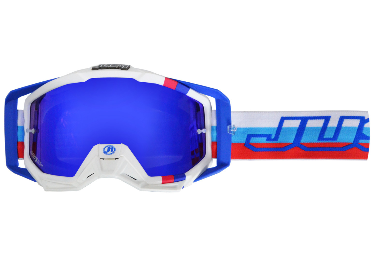 Image of Just1 Iris Lunettes de protection Blanc Bleu unique taille