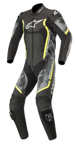Alpinestars Motegi V2 Een Stuk Leder Pak Zwart Wit Geel 60 alpinestars kopen in de aanbieding