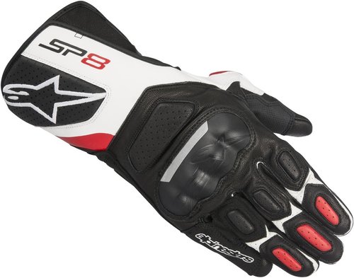 Alpinestars Sp 8 V2 Handschoenen Zwart Wit Rood Xl alpinestars kopen in de aanbieding