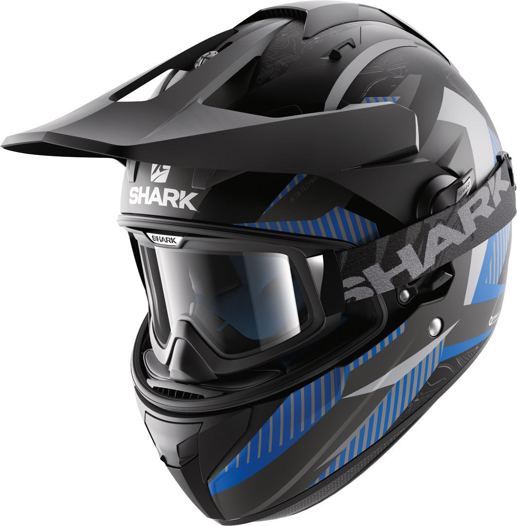 Shark Explore-R Peka Mat Casque Noir Bleu M