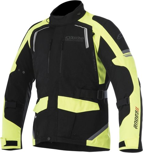 Alpinestars Andes V2 Drystar Waterdichte Jas Zwart Geel alpinestars kopen in de aanbieding