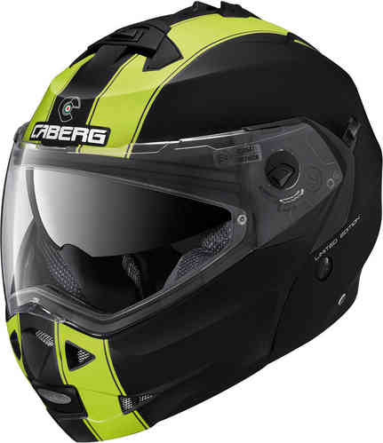 Caberg Duke Ii Legend Flip Up Helm Zwart Geel Xl caberg kopen in de aanbieding