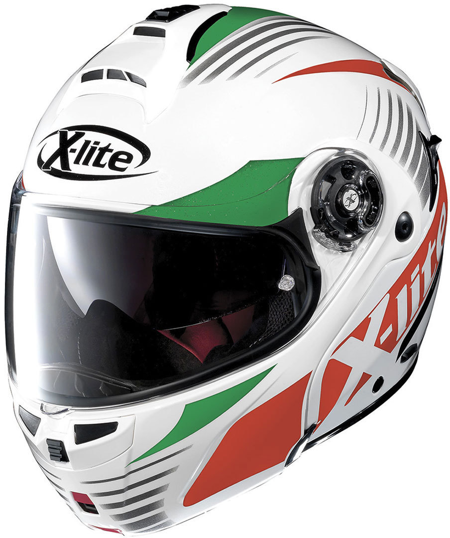 X-Lite X-1004 Nordhelle N-Com Casque Blanc Rose Vert L