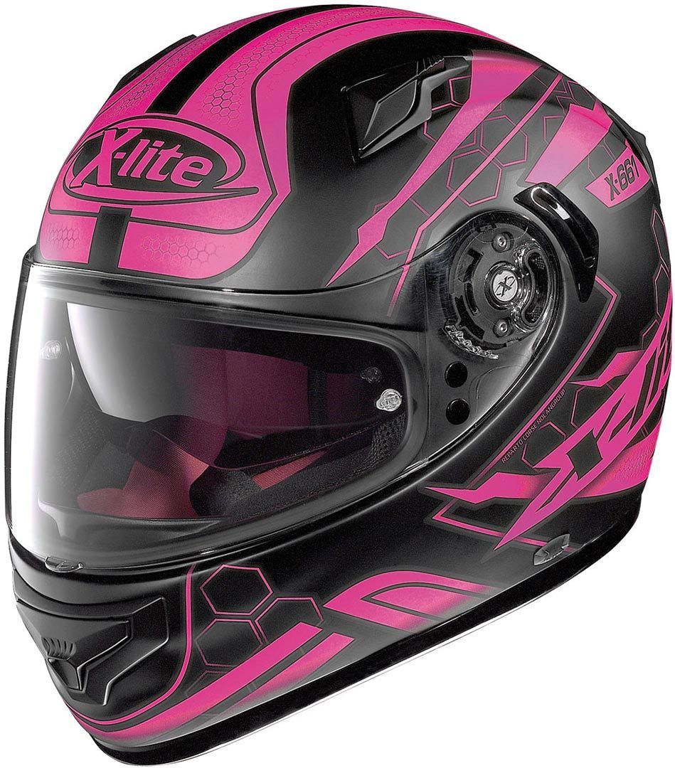 X-Lite X-661 Honeycomb N-Com Casque Noir Rose XS