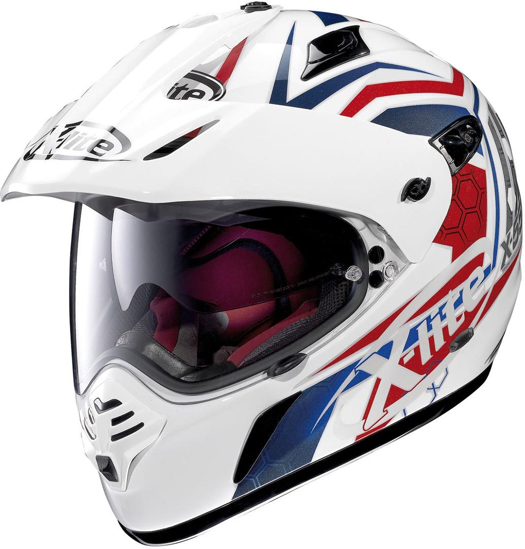 X-Lite X-551 GT Kalahari N-Com Casque Enduro Blanc Rouge Bleu S