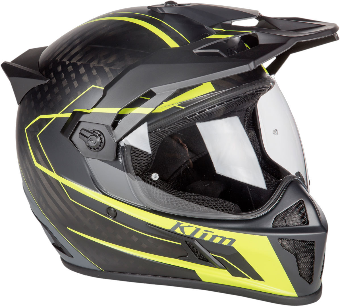 Klim Krios Karbon Vanquish Adventure Casque Noir Jaune M