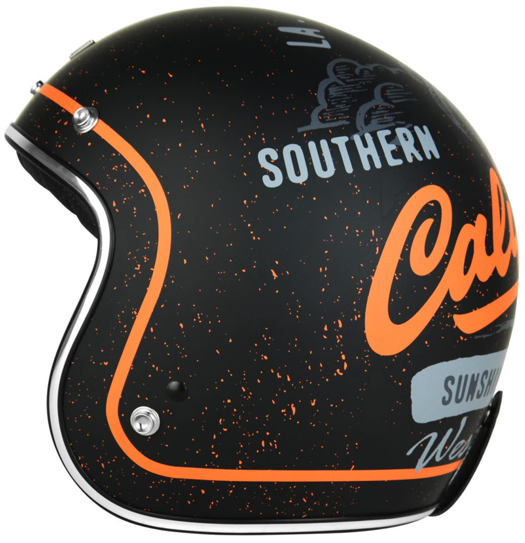 Origine Primo West Coast Casque jet Noir Orange XS