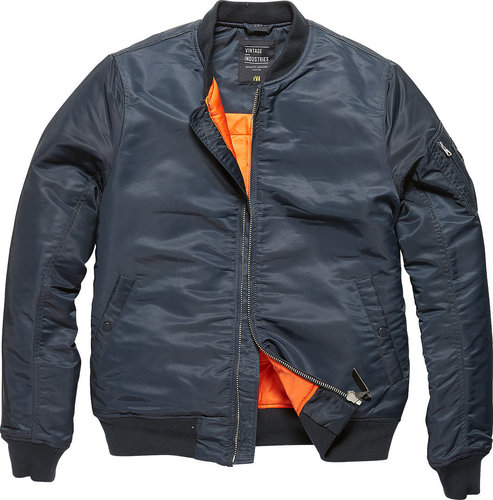 Vintage Industries Westford Ma1 Jas Zwart Blauw vintage industries kopen in de aanbieding